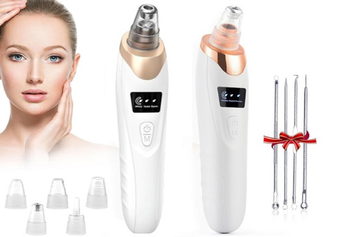 Rechargeable Blackhead Remover Kit - Available in Two Colours & Option for Two-Set