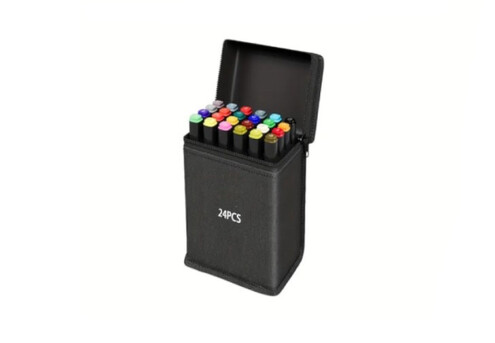 24-Colour Dual Tip Marker Pen Set - Option for 60 Colours