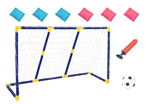 Kids Football Net Set Incl. Ball Pump & Beanbag