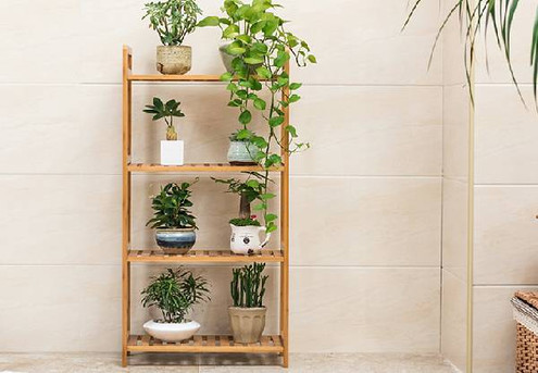 Four-Tier Bamboo Multi-Functional Storage Rack