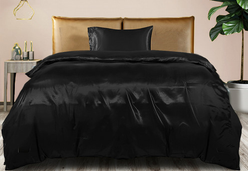 Dreamz Silky Satin Quilt Cover Set - Available in Four Colours & Three Sizes