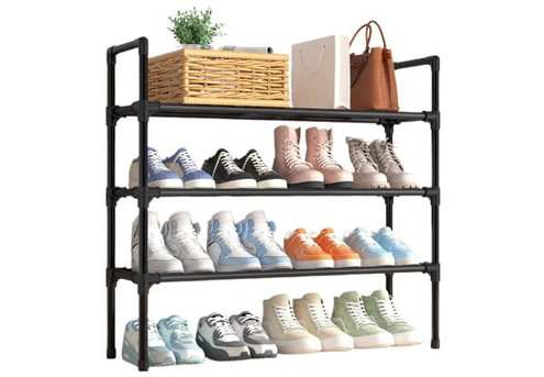 Three-Layer Metal Shoe Storage Shelf