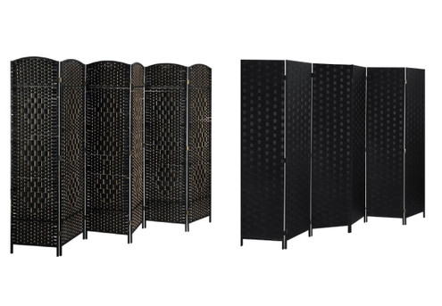 Six-Panel Room Divider Stand - Two Styles Available