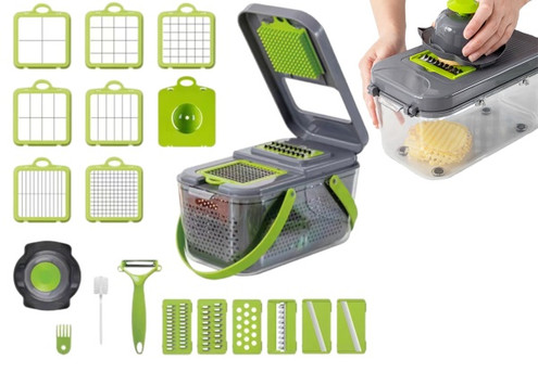 22-in-1 Vegetable Fruit Chopper with 13 Stainless Steel Blades