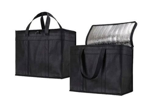 Black Foldable Picnic Insulation Bag - Option for Two Pack Available