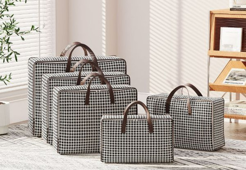 Houndstooth Pattern Storage Bag - Five Options Available