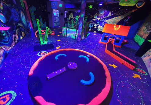 18-Hole Game of Glow-in-the-Dark Mini Golf for One - Options for up to Six People