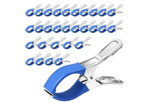 30-Piece 4.7in Stainless Steel Pool Cover Clips for Above Ground Pool