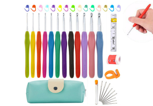 31-Piece Soft Crochet Tool Set