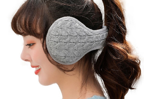 Fleeced Knitted Earmuffs - Four Colours Available and Option For Two