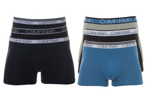 Three-Pack Calvin Klein Trunk Underwear - Two Sizes & Two Sets of Colours Available