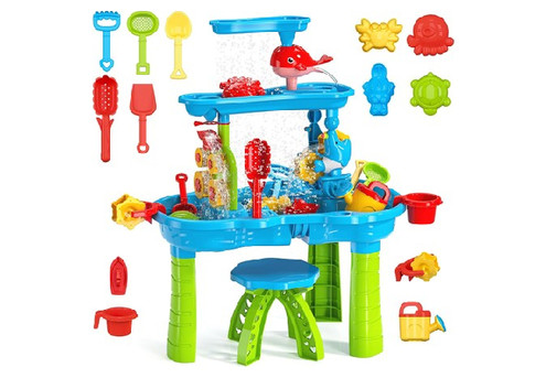 Three-in-One Kids Sand & Water Table Activity Toy