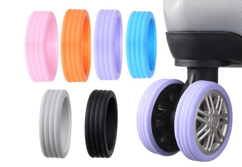 Eight-Piece Luggage Wheels Protective Cover - Six Colours Available
