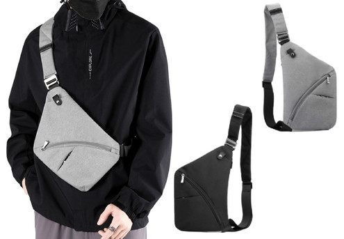 Anti-Theft Sling Chest Crossbody Bag - Available in Two Colours, Two Options & Option for Two-Pack