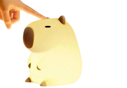 Cartoon Capybara-Shaped Silicone LED Night Light
