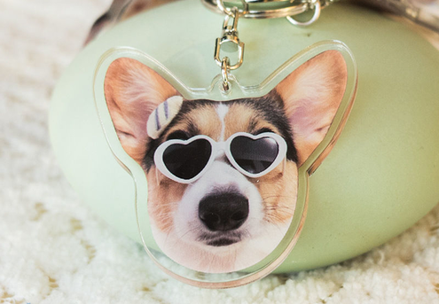 Custom Pet Photo Acrylic Keychain