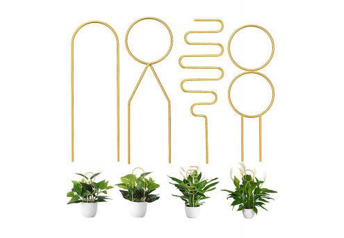 Four-Piece Metal Indoor Plants Trellis Set - Available in Three Colours & Option for Two Sets