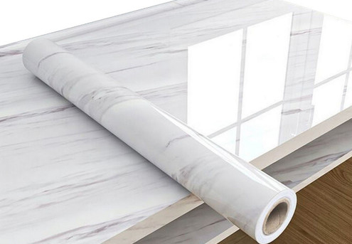Peel & Stick Self-Adhesive White Marble Wallpaper - Option for Two-Pack