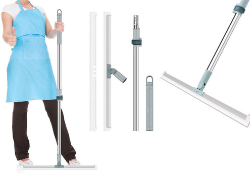 Floor Squeegee with Adjustable Long Handle - Three Options Available