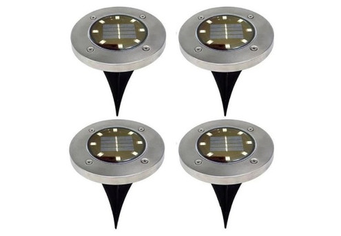 Four-Piece Outdoor LED Solar Ground Lights