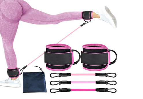 Workout Ankle Resistance Bands with Cuffs - Available in Two Colours