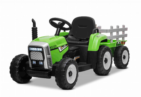 Ride On Car Tractor with Trailer - Green