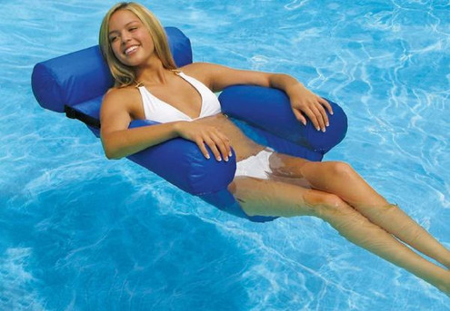 Inflatable Swimming Pool Chair - Two Colours Available & Option for Two-Pack