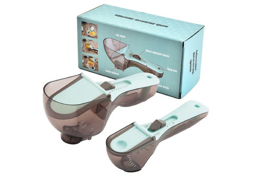 Two-Piece Adjustable Measuring Cup & Spoon Set