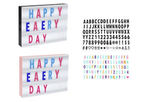LED Light Box with 180-Piece Letter Cards - Available in Two Colours & Option for Two-Pack