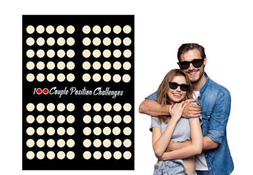 100 Positions Date Night Poster for Couples - Option for Two-Pack