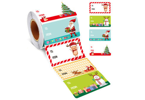 500-Piece Christmas Gift Label Stickers