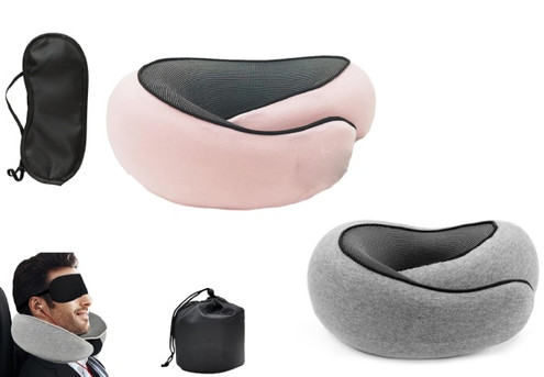 Stowable U-Shaped Travel Pillow - Two Colours Available