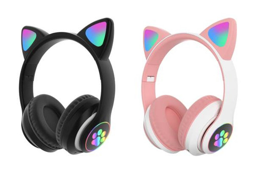 Cat Ear Bluetooth Headphone with Mic - Five Colours Available