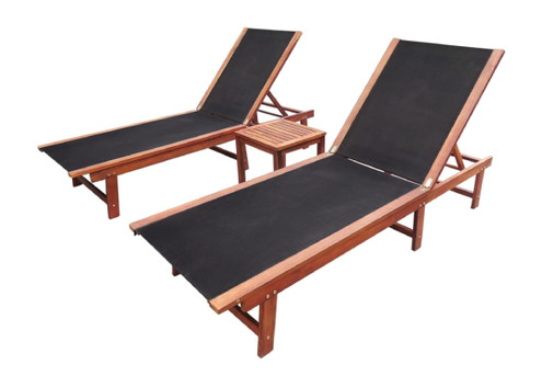 Two-Piece Sun Lounger with Table