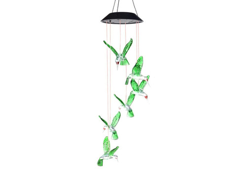 Solar Hummingbird LED Wind Chimes