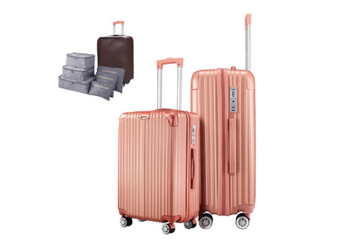 Luggage Suitcase Set Incl. Packing Cubes - Available in Three Colours & Option for Two or Three-Piece Set