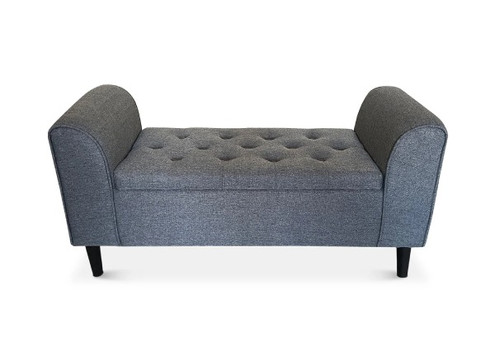 Hollis Linen Ottoman Bench