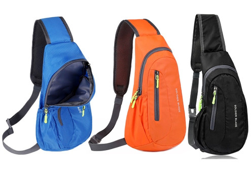 Crossbody Zipped Chest Sling Bag - Three Colours Available