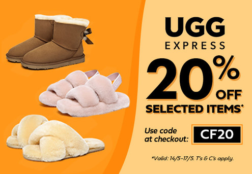 Ugg Express Mayhem Offer - Up to 20% Off Selected Items with Promo Code: CF20