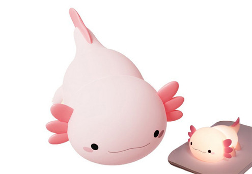 Cute Axolotl Silicone Night Light for Kids