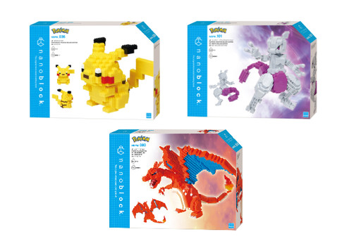 Nanoblock Pokemon Range - Three Options Available