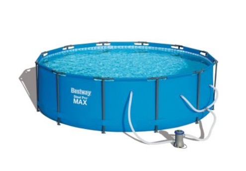 3.66m Bestway Above-Ground Metal Frame Swimming Pool with Filter Pump