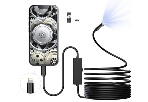 2.0MP HD Endoscope Camera with Adjustable Light Compatible with iPhone