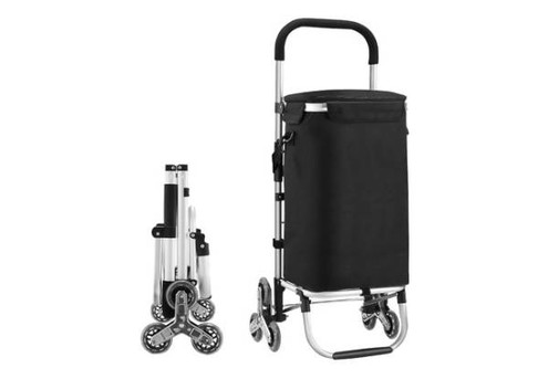 Compact Tri-Wheel Foldable 45L Shopping Cart - Two Styles Available