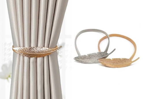 Feather Curtain Tieback - Available in Two Colours & Option for Two or Four-Pack