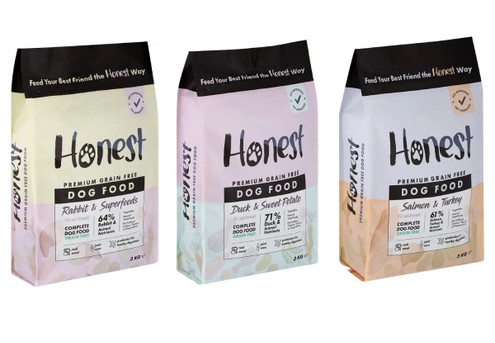 Honest Pet Collective 3KG Grain-Free Dry Dog Food - Three Options Available