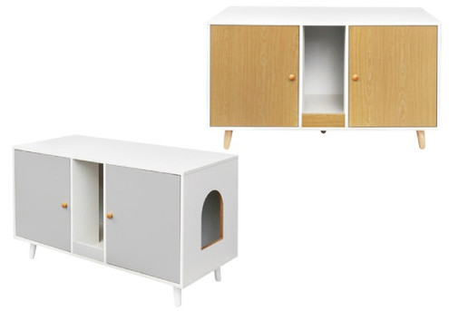 Three-in-One Cat Litter Box - Two Colours Available