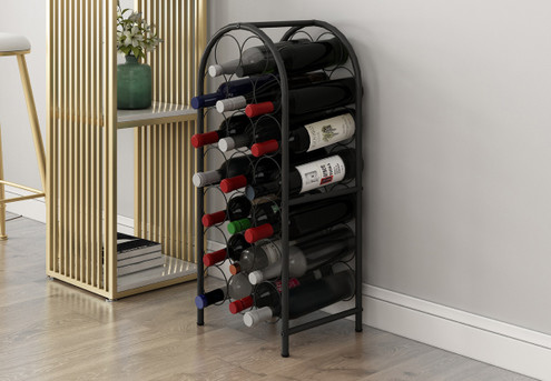 Freestanding Floor Metal Wine Rack