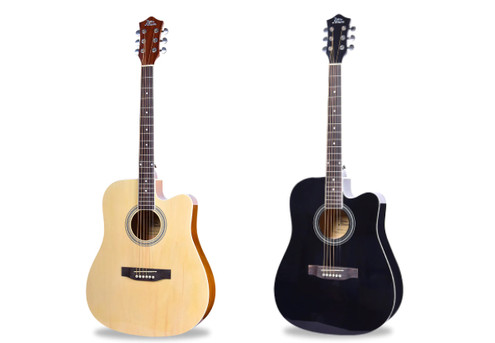 41-Inch Acoustic Guitar - Two Colours Available & Option for Guitar Accessories Set