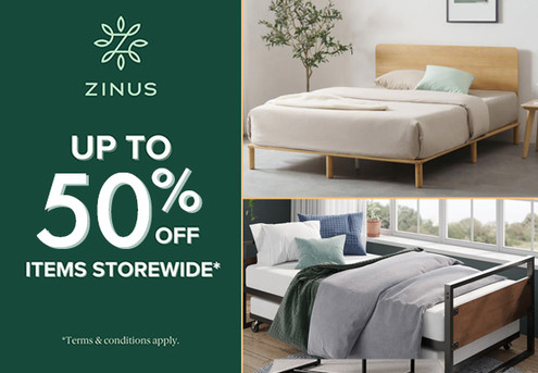 Zinus Mayhem Offer - Up to 50% Off Items Sitewide
